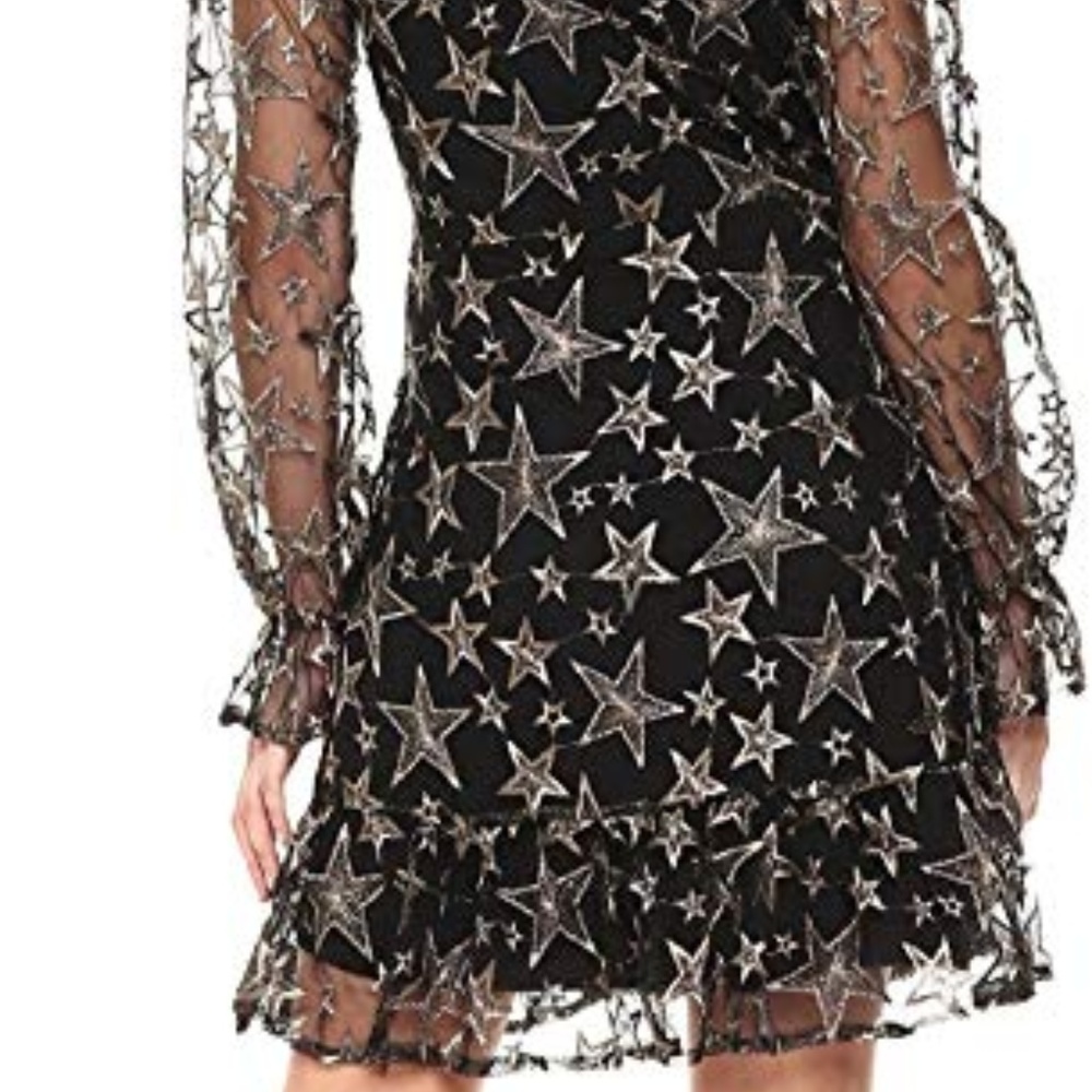 NWT Sam Edelman Star Embroidery Off Shoulder Dress - Picture 3 of 4